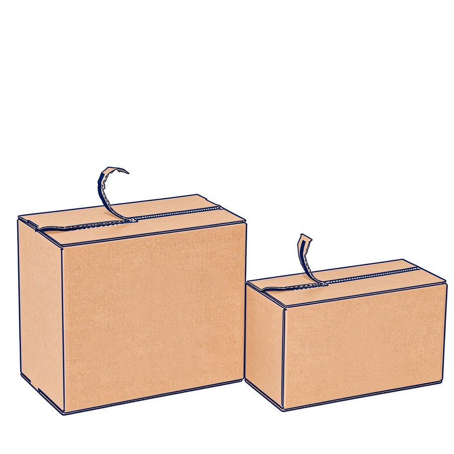 Tear Strip Corrugated Kraft Zipper Box