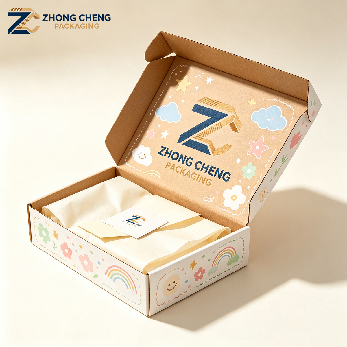 Packaging with finishing