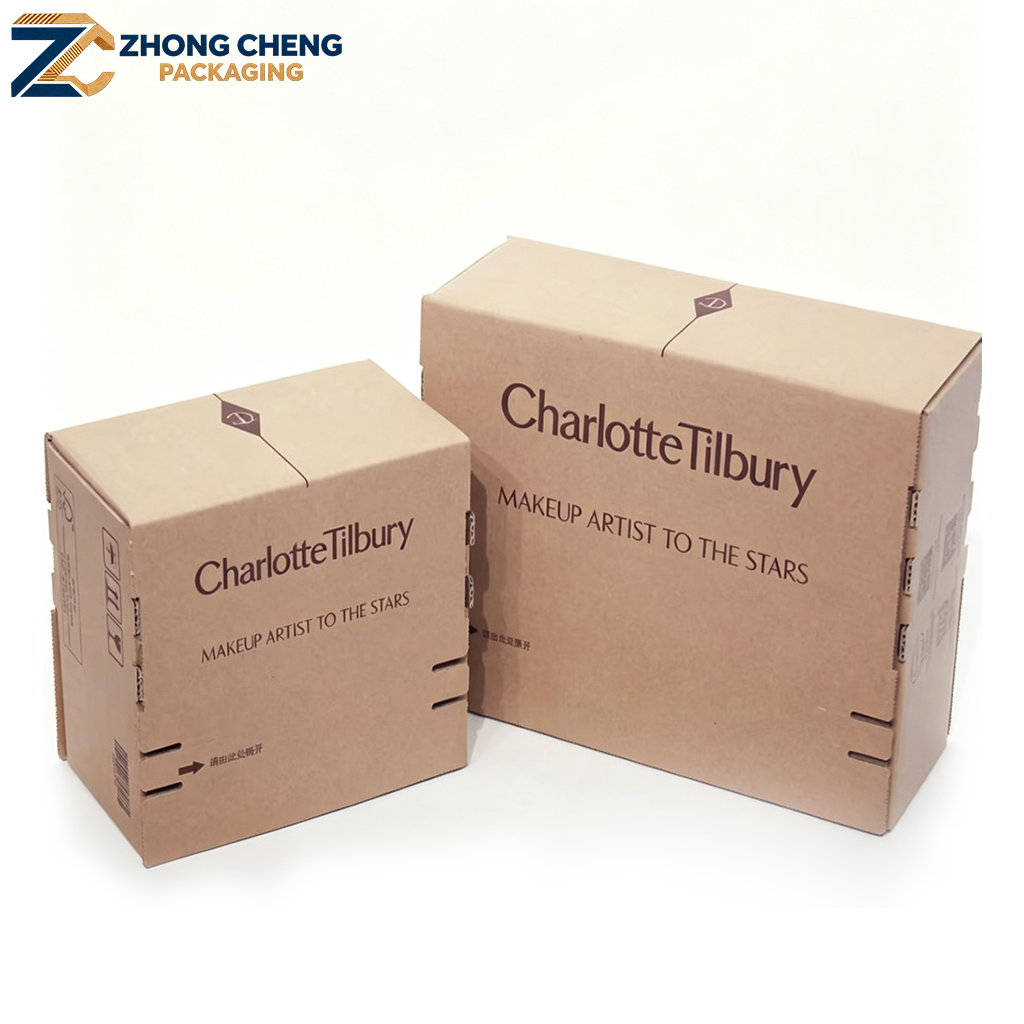Tear Strip Corrugated Kraft Zipper Box