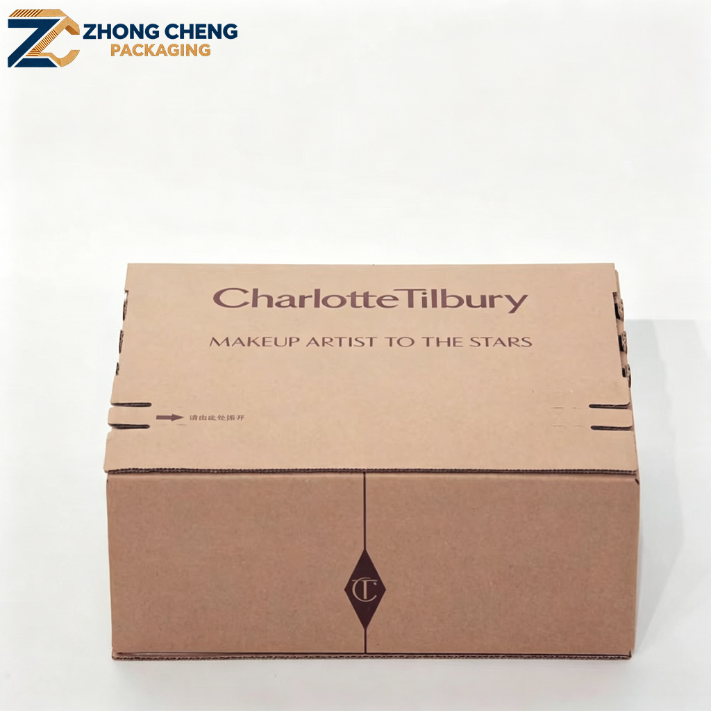 Tear Strip Corrugated Kraft Zipper Box