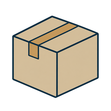 Finished corrugated box illustration