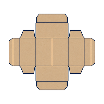 Corrugated box layout illustration
